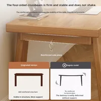 ZTS820 Bureau d'ordinateur à double étude simple Établi de jeu de bureau long avec un design moderne et un style en bois massif