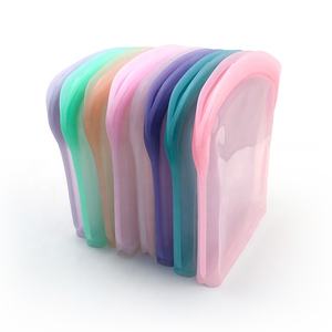 Sac de conservation alimentaire réutilisable en silicone de qualité alimentaire, pliable, forme carrée, fond ouvert, 800 ml, pour le déjeuner, jouets pour bébés - Product Image 2