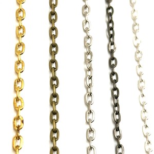 Flat Metal O <b>Chain</b> Middle Size Plated Jewelry Findings For Necklaces Bracelets Wholesale - Product Image 3