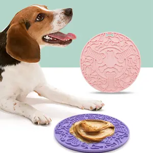 Lick Mat For Dog And Cat With Suction Cups For Dog Anxiety Relief Peanut Lick Pad For Pet Bath Grooming Training Slow Feeder Mat