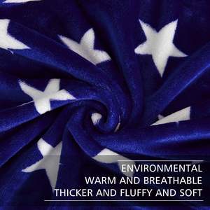 OEM 사용자 정의 부드러운 부드러운 봉제 스타 인쇄 100% 폴리에스터 마이크로 양털 플란넬 담요 - Product Image 4