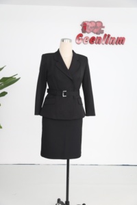 Vestido de oficina de mezclilla con silueta lápiz para mujer, elegante traje de falda para iglesia, ODM - Product Image 4