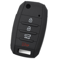 Funda Protectora de Silicona Suave para Llaves con 4 Botones, Carcasa para Llave de Auto, Protector de Llave de Tarjeta