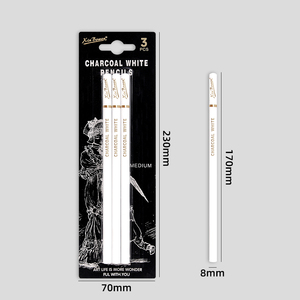 Juego de Lápices de Grafito Xin Bowen, 3 Lápices de Carbón y Lápiz Blanco para Dibujo y Bocetos, Personalizable - Product Image 3