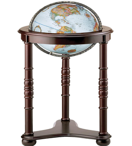 Base en bois éducatif interactif décor de bureau à domicile globe du monde nautique pour affichage de bureau - Product Image 1