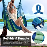 Hamac de couchage en coton portable pour Camping en plein air réglable Camping balançoire hamac lit suspendu hamac simple/Double