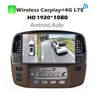 Stereo Mobil 13,3 Inci untuk Toyota Land Cruiser LC100 Lexus LX470 2003-2007 Navigasi GPS Dsp Car-play Radio Mobil Android Head Unit