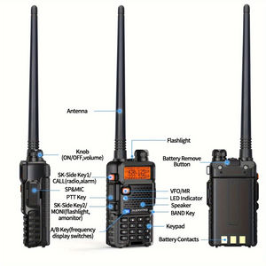 Alervites Flugfunk AT-5RX 3-5 km Triband-Zweiwege-Funkgerät AM 108–136 MHz Aktualisiertes 5RX Handfunkgerät Walkie Talkie - Product Image 3