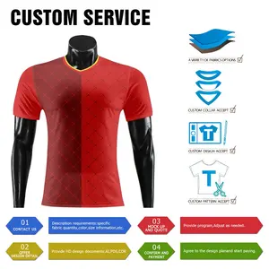 Özel yetişkinler için futbol formaları süblimasyon Polyester futbol gömlek spor eğitimi hızlı kuru futbol gömleği erkek WO-X1291