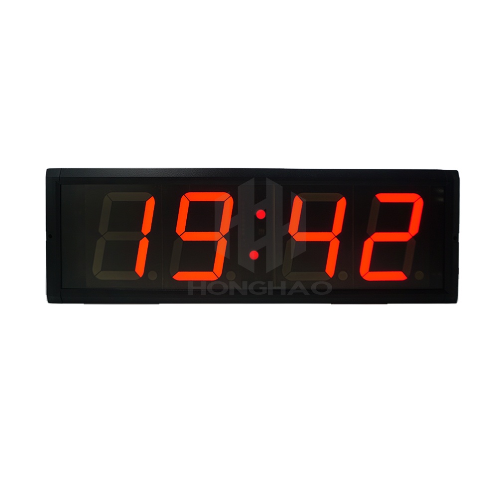 Hangzhou Honghao electronic top selling4 digits gym clock countdown interval big digit stopwatch