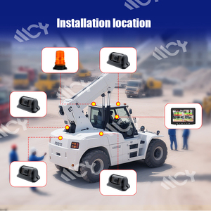 24V Grande Construção Carregador Escavadeira Empilhadeira Pedestre Sistema de Aviso Proximidade AI Câmera Blind Spot <span class=keywords><strong>Car</strong></span> Light Acessórios - Product Image 2