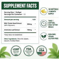 Capsules de chardon-marie et d'artichaut pour la détoxification du foie, antioxydant, supplément végétalien pour adultes, fabriqué aux États-Unis