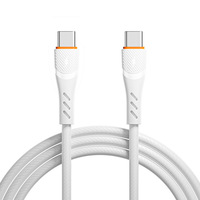 Câble de données USB-C vers USB-C USB 2.0 à charge rapide en silicone à motif spiralé 60W compatible iPhone 15/16 certifié TC pour Android