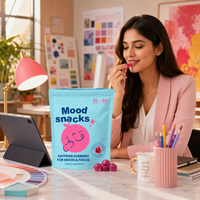 Gomitas de Azafrán de Marca Privada para Mejorar el Estado de Ánimo y la Concentración, Sabor Natural a Bayas, Veganas, Sin Azúcar, Servicio OEM ODM