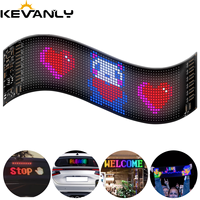 Nouvel écran LED flexible en silicone pour voiture 16*32 16*64, application + télécommande, matrice LED programmable, écran défilant, haute luminosité