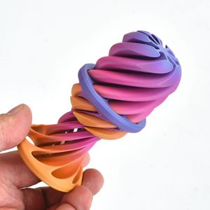 Juguetes Antiestrés de Plástico en Colores Pastel, Impresos en 3D, con Forma de Cono Espiral Flexible, Pirámide <span class=keywords><strong>Imposible</strong></span> para Pasar a Través - Product Image 3
