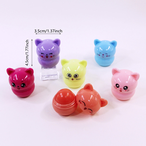 El bálsamo labial de gatito de dibujos animados más vendido de diseño personalizado hidrata e hidrata El bálsamo labial reparador antigrietas para el cuidado de los labios de los niños - Product Image 5