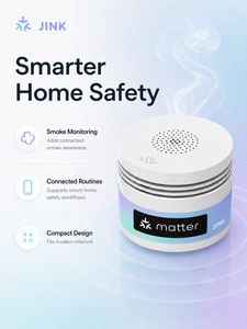 <span class=keywords><strong>Détecteur</strong></span> <span class=keywords><strong>de</strong></span> <span class=keywords><strong>fumée</strong></span> intelligent JINK compatible Matter pour la sécurité domestique, compatible Apple Home et Google Home - Product Image 3