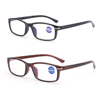 159 1 Pièce Monture Carrée en PC Anti-Lumière Bleue Presbytie Unisexe Hommes Femmes Lunettes Correctives de Lecture