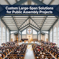Bâtiments d'église préfabriqués GloStar en structure acier pour centre de culte, chapelle, salle religieuse et projets d'églises communautaires
