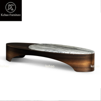 Ensemble de table basse et de table d'appoint de luxe moderne haut de gamme pour salon, en marbre circulaire, style minimaliste, idéal comme table de contrôle ou table d'appoint.