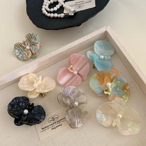 กิ๊บติดผมอะคริลิคสีสันสดใส ดีไซน์ดอกไม้ทรงไข่ สำหรับผู้หญิง ขายดี - Product Image 5