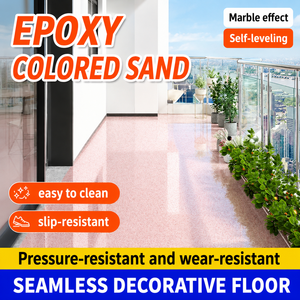 Peinture époxy pour sols à effet marbre, sable coloré écologique, auto-nivelante, antidérapante, deux composants, résistante à l'usure - Product Image 5