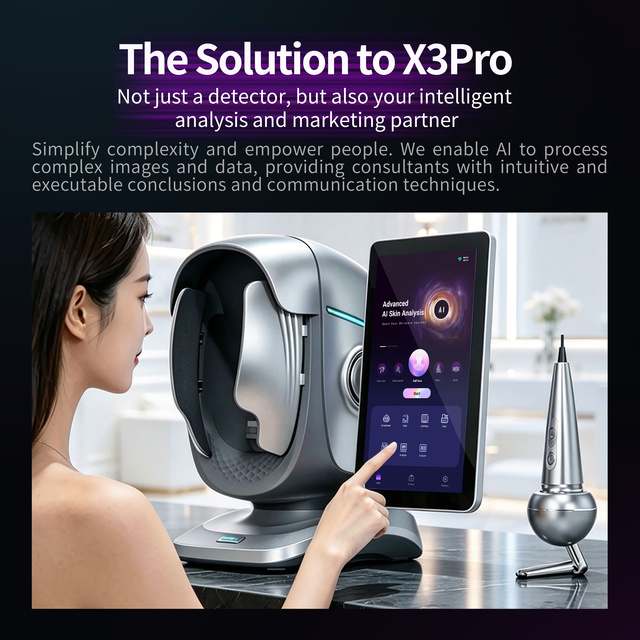 Multi Language Support X3 Pro Skin Analyzer Cloud Storage Skin Image Comparison Machine AI Skin Condition Tester for Beauty
