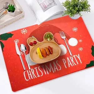 制造商定制批发硅胶圣诞垫餐桌垫和圣诞餐垫