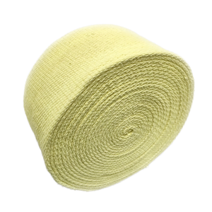 100% para Kevlar Flat Wicking 100mm de ancho y 3mm de espesor Retardante de llama Pure Aramid Webbing 4 \ "1/8 \" PUR Flat Kevlar Wick - Product Image 1