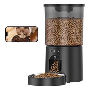 Comedero Inteligente para Mascotas con Visión Nocturna y Video, 5L, Cierre Giratorio, Comunicación Bidireccional, Anti-Mordidas, Dispensador Automático de Comida para Perros y Gatos, Color Negro - Product Image 1