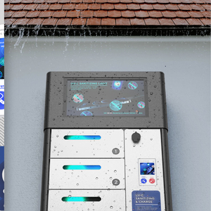 Y2 Power <span class=keywords><strong>ZEN</strong></span> Pro, casier de recharge pour télé<span class=keywords><strong>phone</strong></span> ultra-fin à <span class=keywords><strong>6</strong></span> baies, station de recharge extérieure avec écran publicitaire de 14 pouces pour les conférences - Product Image 4