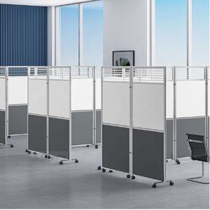 Divisor de partición de habitación de soporte móvil de marco de aluminio personalizado, estilo de tamaño de varios colores, divisor de división de privacidad - Product Image 2