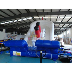 Inflable al aire libre con dos toboganes Niños Big Inflable Bounce Slide Inflable <span class=keywords><strong>Titanic</strong></span> Slide para la venta - Product Image 2