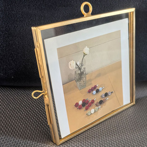 Horloge <span class=keywords><strong>photo</strong></span> murale de Noël en verre double face dorée, thème fée de l'<span class=keywords><strong>amour</strong></span>, Feng Shui, petite taille, vente en gros - Product Image 5