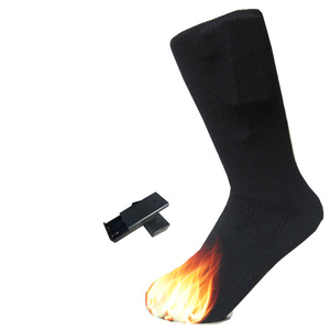 Étui à piles à deux piles Chaussettes chaudes pour les pieds en plein air Chaussettes en coton chauffantes Chaussettes de <span class=keywords><strong>ski</strong></span> de sport pour hommes femmes Hiver - Product Image 4