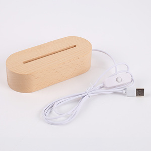 <strong>LED</strong> <strong>Night</strong> <strong>Light</strong> USB Powered Touch Remote Control Wooden Base Smart Home <strong>Lights</strong> for Bedroom Living Room Modern European - Product Image 3