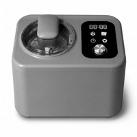 Mesin Pembuat Es Krim 1.2L Otomatis, Pembuat Dessert Beku Digital dengan Timer, Mesin Es Krim Soft Serve, Pembuat Yogurt untuk Meja Dapur