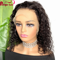 Articles en solde 30% de réduction Vente du Black Friday Perruques Bob à dentelle transparente Deep Wave Cheveux humains péruviens Perruque à dentelle sans colle