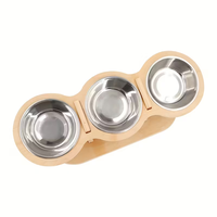 Support de support de bol de chat léger surélevé en bois écologique support d'eau de nourriture surélevé 15 support incliné pour une utilisation en intérieur chats chiens