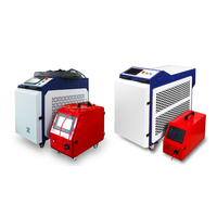 Machine de soudage laser à fibre portative 4-en-1 de 1500W, 2000W, 3000W, refroidie par eau, pour cadre de porte d'ascenseur en acier inoxydable