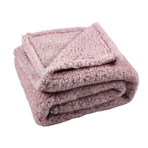 Trung Quốc Giá Rẻ Thoải Mái 100% Polyester Đầy Màu Sắc Dệt Kim <span class=keywords><strong>Sherpa</strong></span> Fleece Ném Chăn - Product Image 1
