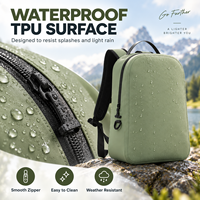 Sac à dos d'extérieur imperméable en TPU pour ordinateur portable avec bretelles rembourrées et organisateur multi-poches pour la randonnée et les trajets quotidiens