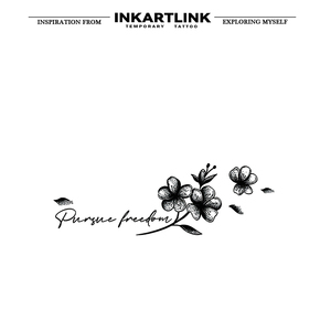 INKARTLINK - Pegatinas de Tatuajes Temporales para el Cuerpo, Diseño de Flores y Frases, Resistentes al Agua, Ecológicas, Duran 15 Días, Paquete al por Mayor - Product Image 3