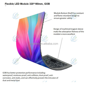 خزانة عرض محمولة بمسرح من مرحلة الصب يموت من الخلف في الأماكن المغلقة شريط ليلي شاشة ليد - Product Image 5