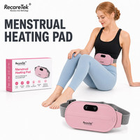 Cinturón Térmico Inalámbrico para Cólicos Menstruales con Vibración, Producto de Masaje para el Período, Suministro de Salud, Cinturón de Masaje Portátil, Terapia de Calor en Casa