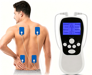 Appareil <span class=keywords><strong>TENS</strong></span> LCD à écran tactile avec contrôle de la minuterie pour le cou, les épaules, le dos, les jambes, la taille, les hanches, massage profond du corps entier - Rechargeable par USB - Product Image 1