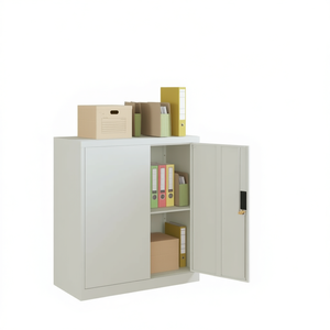 Armoire de classement en acier gris clair 31,1x15,7x35,4 pouces, armoire de rangement de bureau verrouillable, design minimaliste, usage commercial - Product Image 1