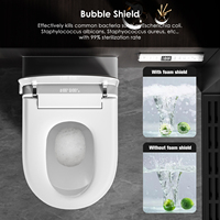Bidet intelligent en céramique à fixation murale avec télécommande, siège chauffant et lumière nocturne pour salle de bain moderne