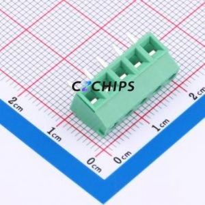 WJ124-3.81-5P Screw Terminal Block Through hole Component (THT),P=3.81mm Connector 1x5P 3.81mm Green Through Hole - Product Image 1